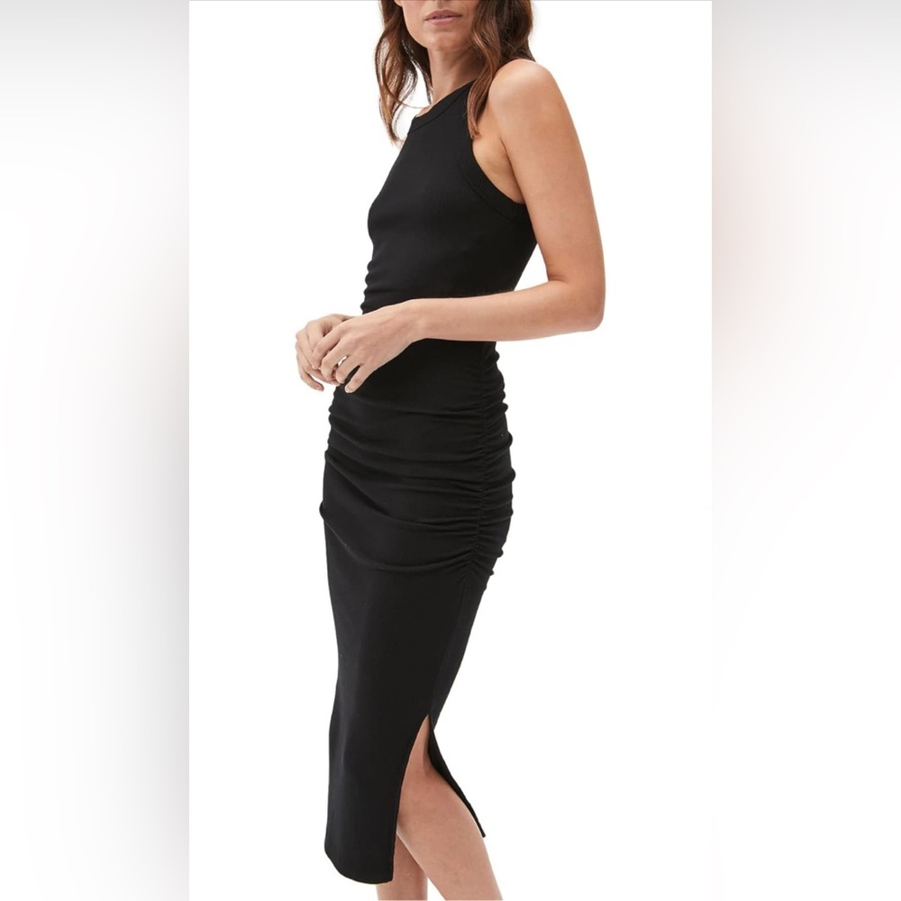 Michael Stars Black Asymmetrical One Shoulder Dress